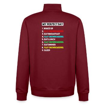 Lieblingsleute nennen mich Papa Sports Silhouette - Unisex Organic Zip Sweatshirt von Stanley/Stella - Burgunderrot - Hinten - AI Model Male 185 dark (185cm)