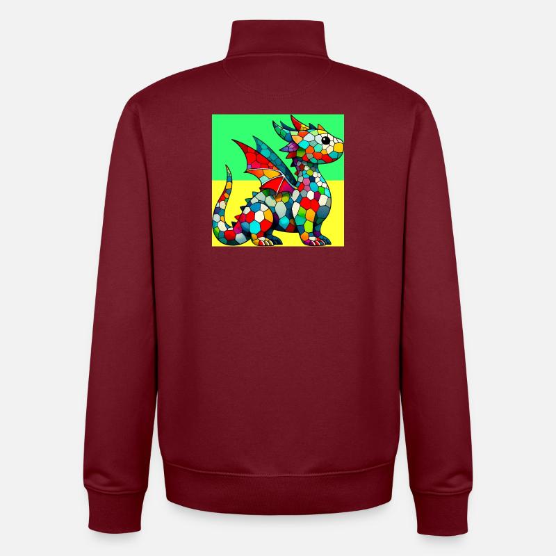 dragon - Sweat zippé unisexe en coton bio Stanley/Stella - bordeaux