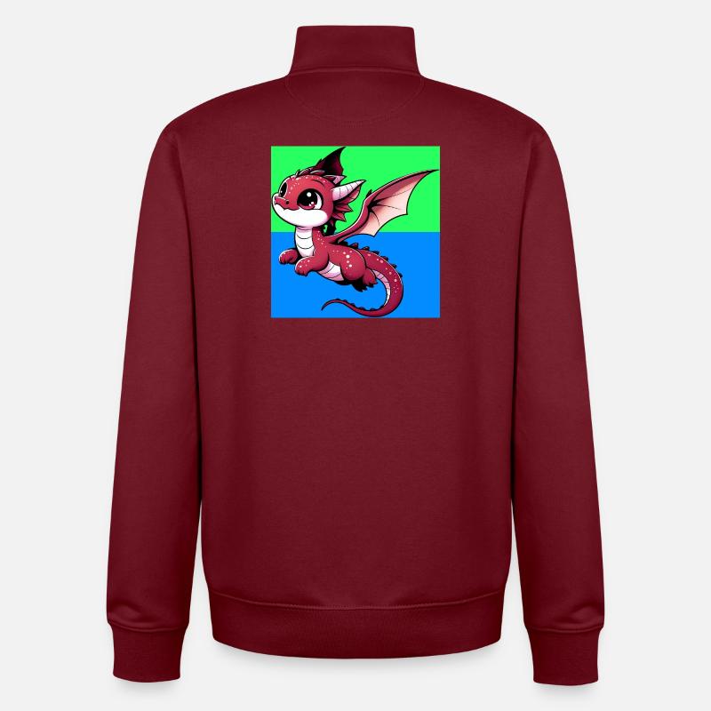 dragon - Sweat zippé unisexe en coton bio Stanley/Stella - bordeaux