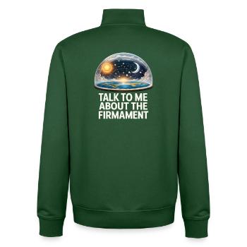 Talk to me about the firmament - Unisex Organic Zip Sweatshirt by Stanley/Stella - bottle green - Back - AI Model Male 185 dark (185cm)