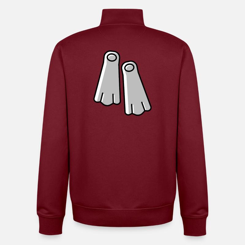 Plongeur à ailettes de plongée - Sweat zippé unisexe en coton bio Stanley/Stella - bordeaux