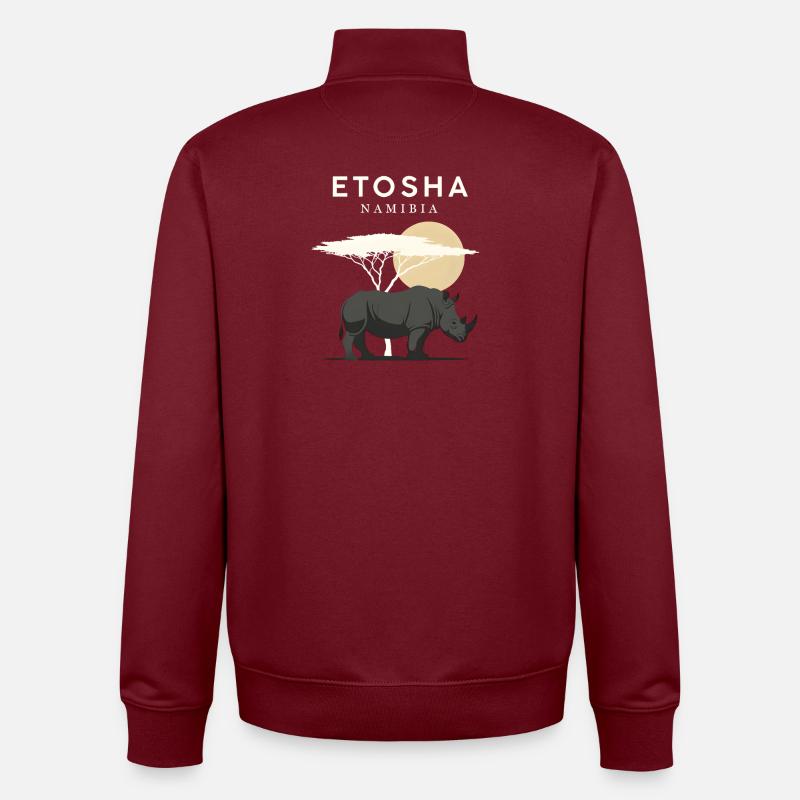 Etoshi Namibia - Unisex Organic Zip Sweatshirt von Stanley/Stella - Burgunderrot
