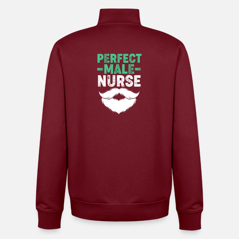 Pfleger Krankenhaus Krankenpfleger Geschenk - Unisex Organic Zip Sweatshirt von Stanley/Stella - Burgunderrot