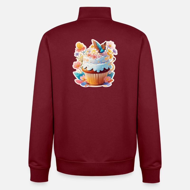  Cupcake Vogel - Unisex Organic Zip Sweatshirt von Stanley/Stella - Burgunderrot