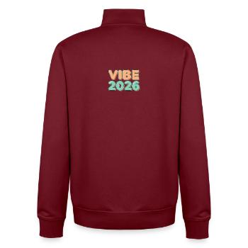Vibe 2026 graduation from high school - Unisex Organic Zip Sweatshirt by Stanley/Stella - burgundy - Back - AI Model Male 185 dark (185cm)