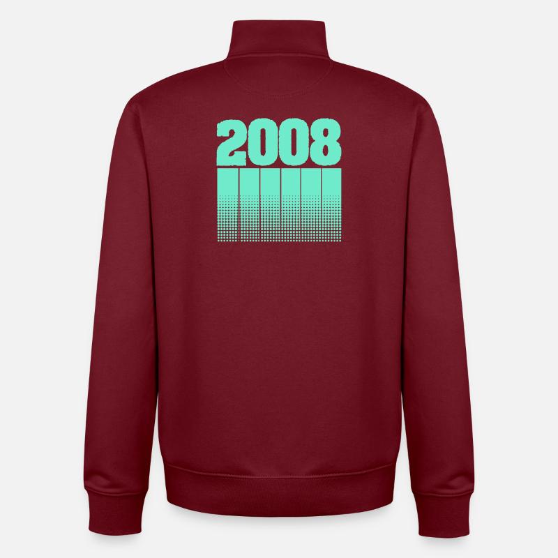 2008 - Sweat zippé unisexe en coton bio Stanley/Stella - bordeaux