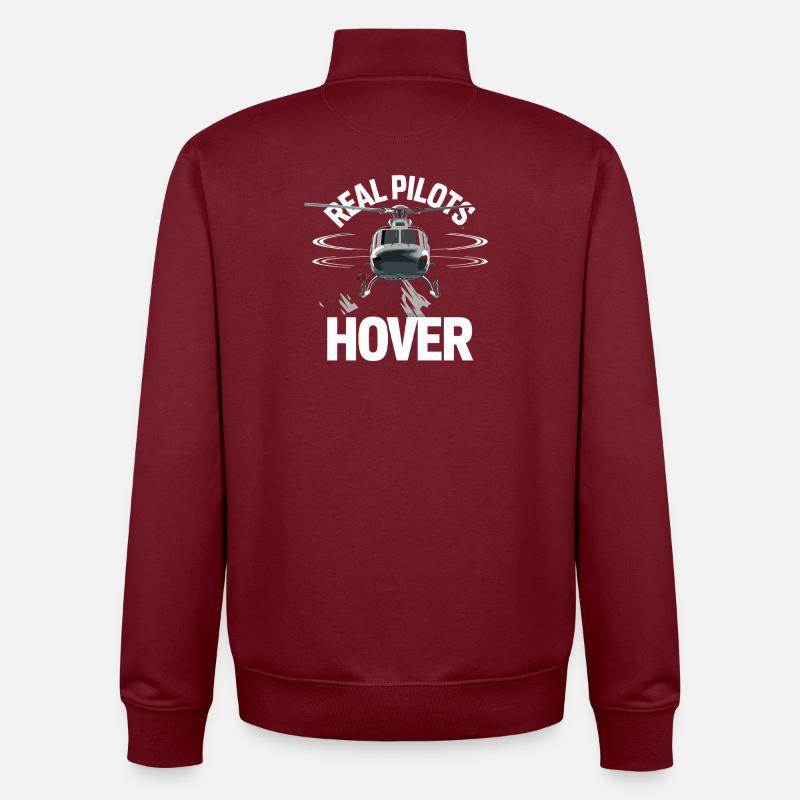  Real Pilots Hover Hubschrauber Helikopter Pilot - Unisex Organic Zip Sweatshirt von Stanley/Stella - Burgunderrot