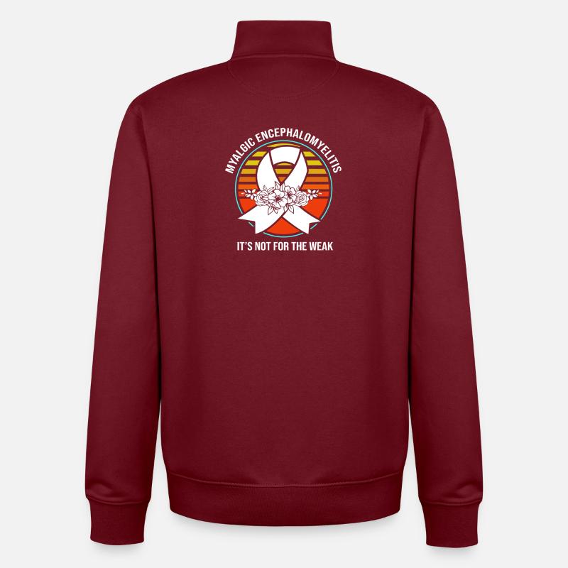 ME CFS - Unisex Organic Zip Sweatshirt by Stanley/Stella - burgundy