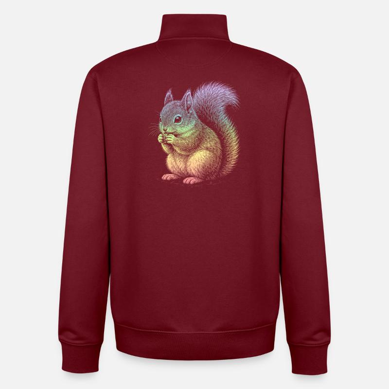 Eichhörnchen - Unisex Organic Zip Sweatshirt von Stanley/Stella - Burgunderrot