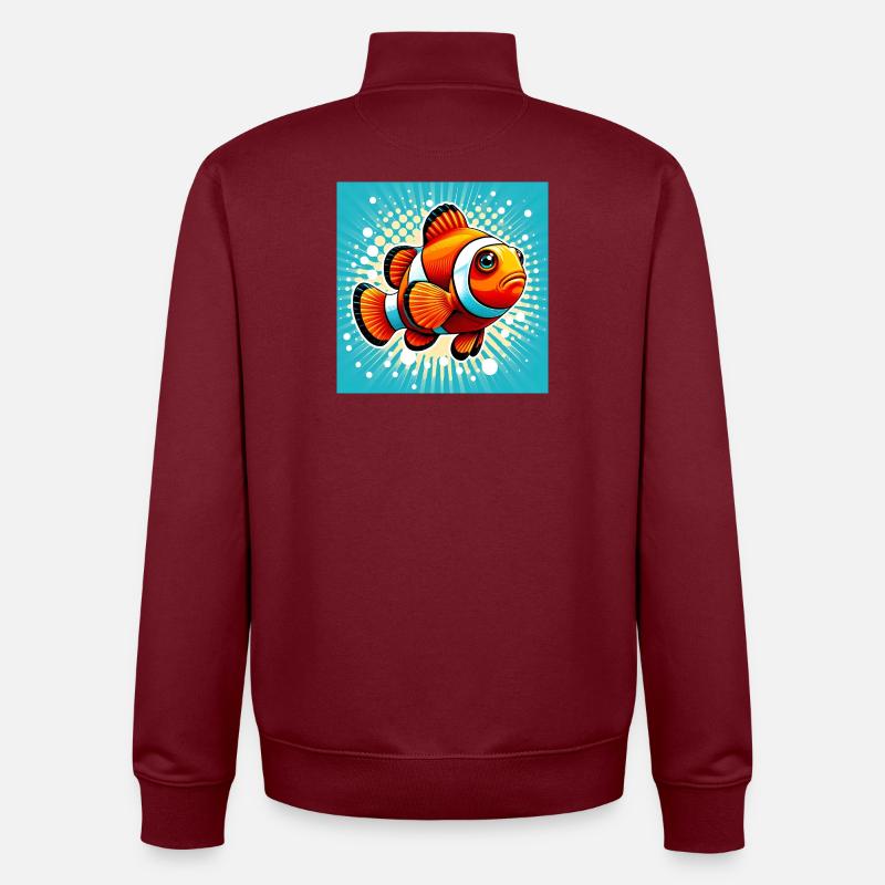 Clownfisch - Unisex Organic Zip Sweatshirt von Stanley/Stella - Burgunderrot