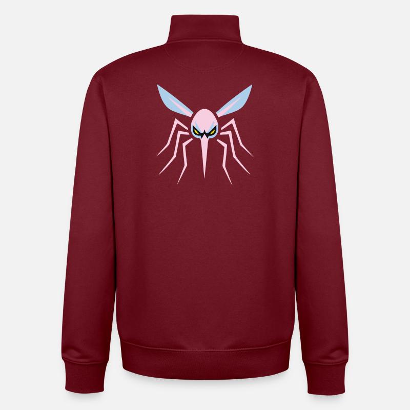Moustique, Moustique, Insecte, Mal - Sweat zippé unisexe en coton bio Stanley/Stella - bordeaux