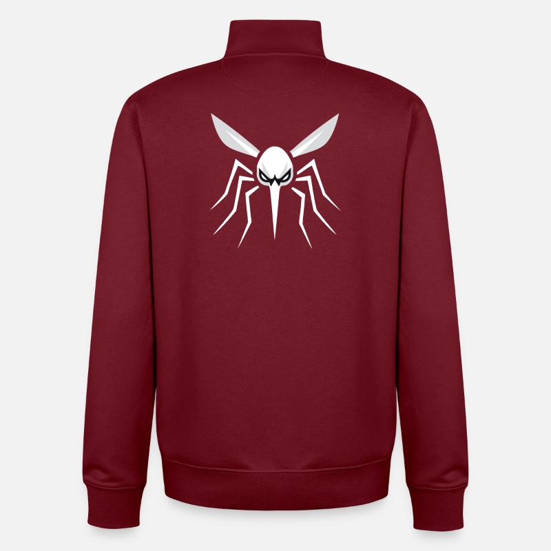 Moustique, Moustique, Insecte, Mal - Sweat zippé unisexe en coton bio Stanley/Stella - bordeaux