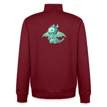 Dragon Ghost Vector - Unisex Organic Zip Sweatshirt by Stanley/Stella - burgundy - Back - AI Model Male 185 dark (185cm)