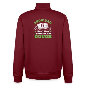 Vieh Viehzüchter - Unisex Organic Zip Sweatshirt von Stanley/Stella - Burgunderrot - Hinten - AI Model Male 185 dark (185cm)