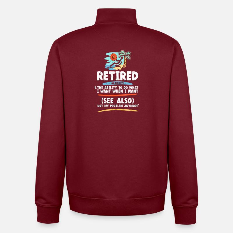 Ancien adjectif Island Tee - Sweat zippé unisexe en coton bio Stanley/Stella - bordeaux