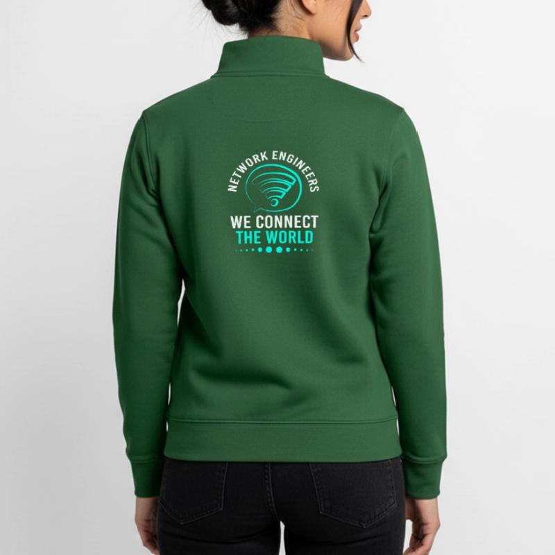 Network Engineer Programmer Computer Scientist Unisex Organic Zip Sweatshirt by Stanley/Stella