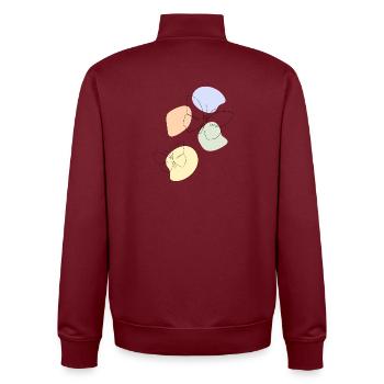 Art abstrait en ligne papillon Esthétique minimale Appa - Sweat zippé unisexe en coton bio Stanley/Stella - bordeaux - Dos - AI Model Male 185 dark (185cm)