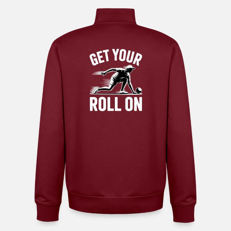 Boccia King Passion de Précision - Sweat zippé unisexe en coton bio Stanley/Stella - bordeaux