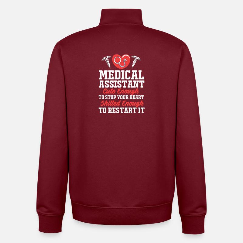 MFA en médecine médicale - Sweat zippé unisexe en coton bio Stanley/Stella - bordeaux