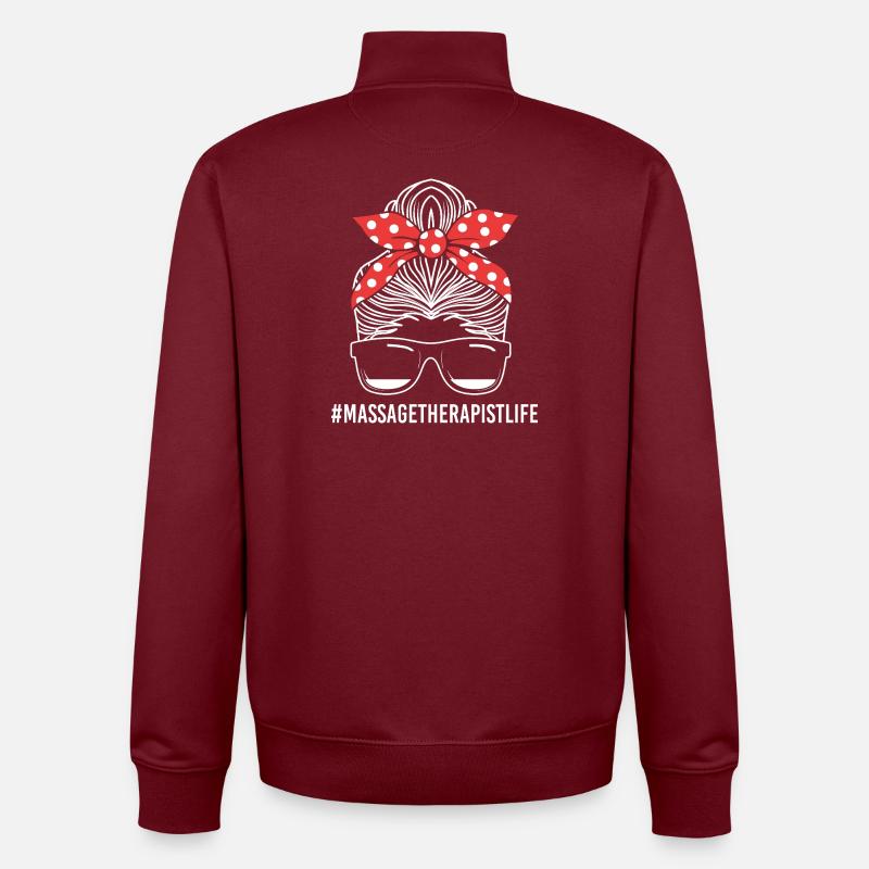 masser - Sweat zippé unisexe en coton bio Stanley/Stella - bordeaux