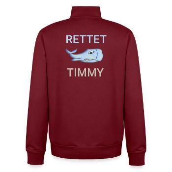 Rettet Timmy den Wal bucht poel - Unisex Organic Zip Sweatshirt von Stanley/Stella - Burgunderrot - Hinten - AI Model Male 185 dark (185cm)
