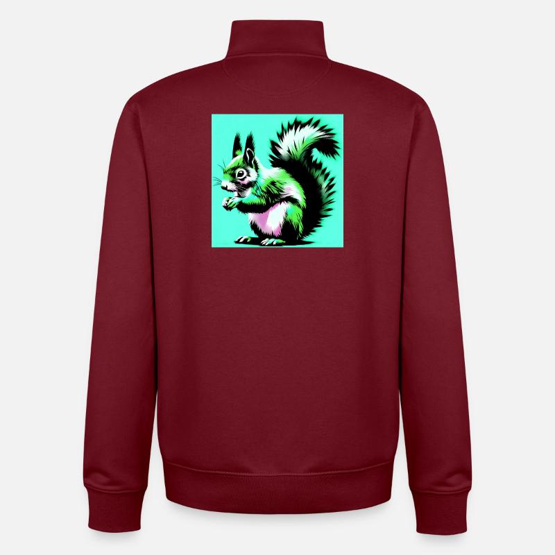 Eichhörnchen - Unisex Organic Zip Sweatshirt von Stanley/Stella - Burgunderrot