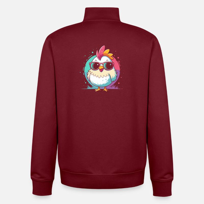 Auffällige Mädchen-Pastell-Sonnenbrille - Unisex Organic Zip Sweatshirt von Stanley/Stella - Burgunderrot
