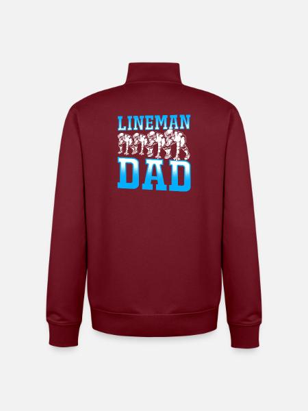 Joueur de ligne de football américain - Sweat zippé unisexe en coton bio Stanley/Stella - bordeaux