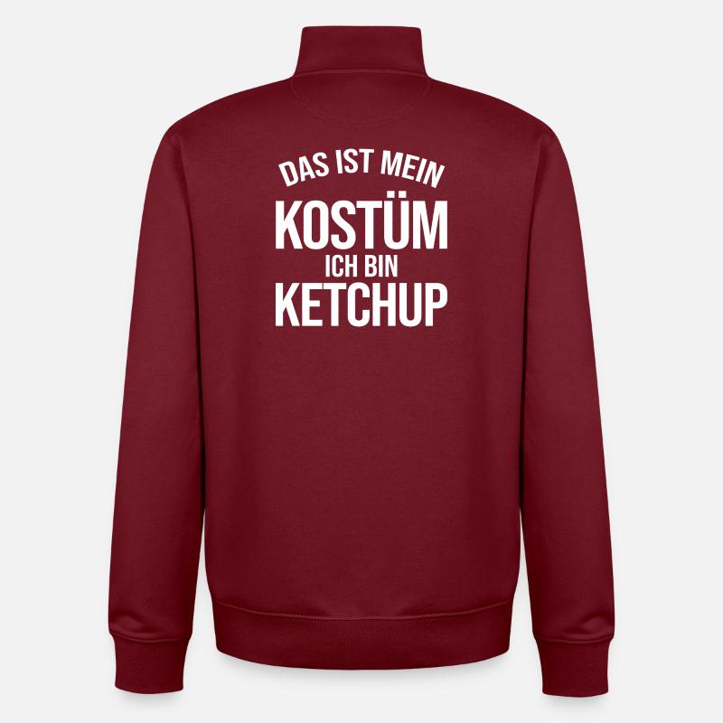 Kostüm: Ich bin Ketchup - Unisex Organic Zip Sweatshirt von Stanley/Stella - Burgunderrot