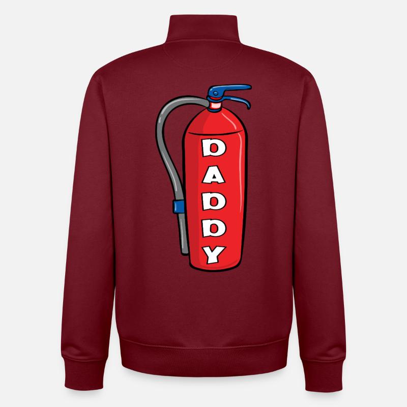 Fire Extinguisher Dad - Unisex Organic Zip Sweatshirt by Stanley/Stella - burgundy