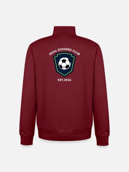 Goal Diggers Clubwappen - Unisex Organic Zip Sweatshirt von Stanley/Stella - Burgunderrot