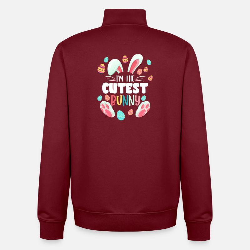 Süßes Osterhasen-Tee - Unisex Organic Zip Sweatshirt von Stanley/Stella - Burgunderrot