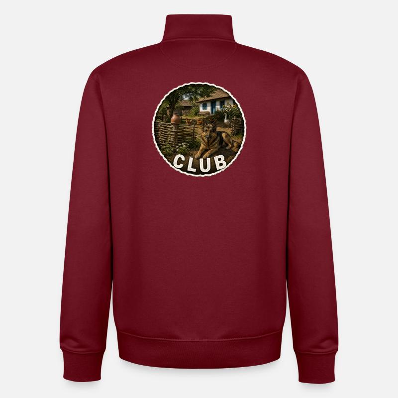 Usadba - Sweat zippé unisexe en coton bio Stanley/Stella - bordeaux