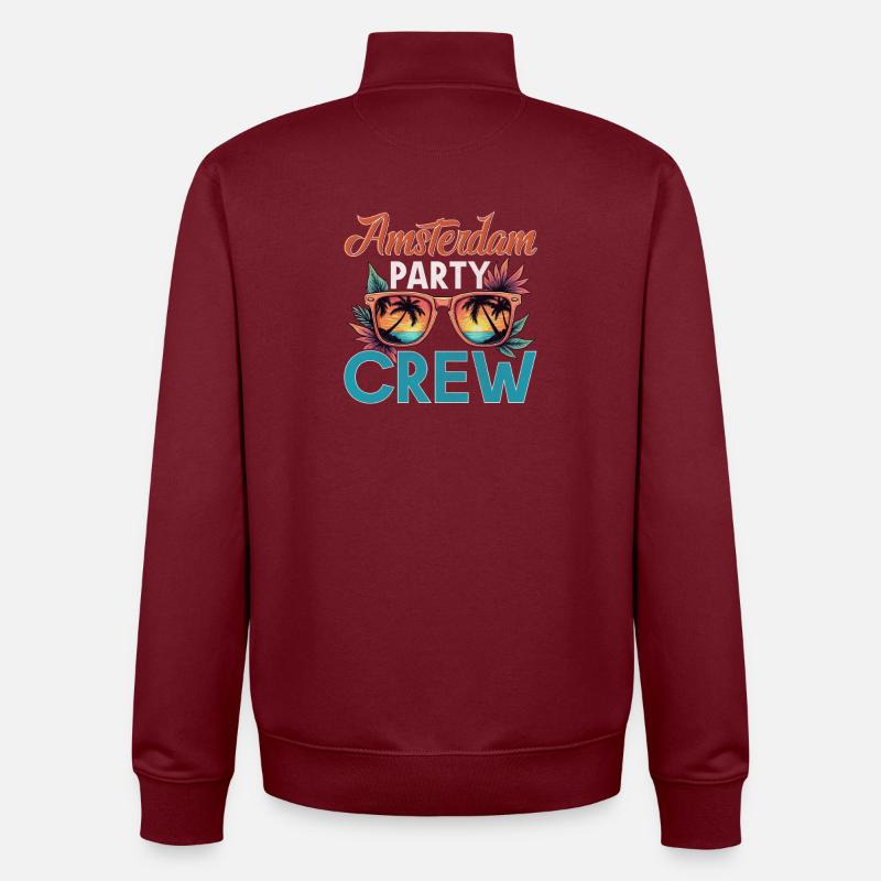 Amsterdam Crew - Unisex Organic Zip Sweatshirt von Stanley/Stella - Burgunderrot