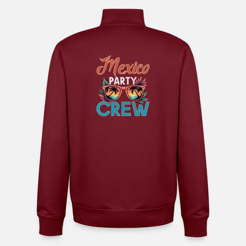 Mexiko Crew - Unisex Organic Zip Sweatshirt von Stanley/Stella - Burgunderrot