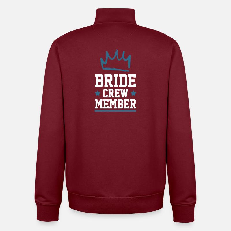 Bride Crew - Unisex Organic Zip Sweatshirt by Stanley/Stella - burgundy