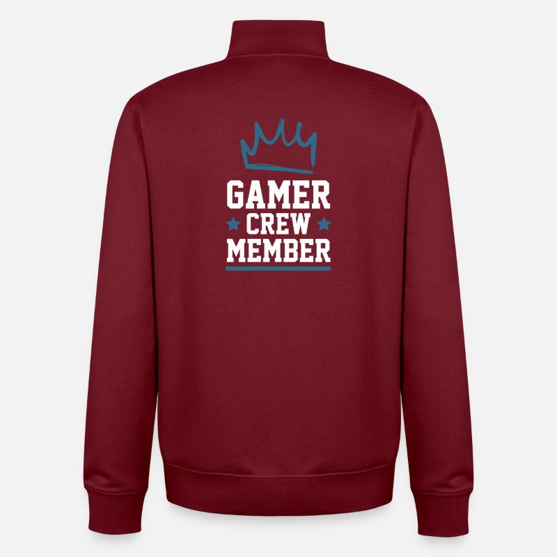 Équipe de joueurs - Sweat zippé unisexe en coton bio Stanley/Stella - bordeaux