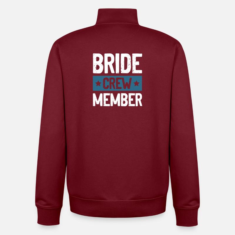 Bride Crew - Unisex Organic Zip Sweatshirt by Stanley/Stella - burgundy