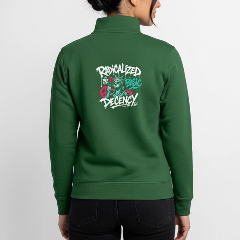 Radicalized Basic Decency Graffiti Unisex Organic Zip Sweatshirt by Stanley/Stella