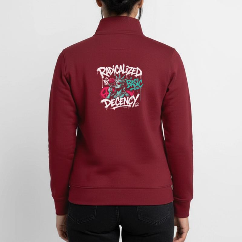 Radicalized Basic Decency Graffiti Unisex Organic Zip Sweatshirt by Stanley/Stella