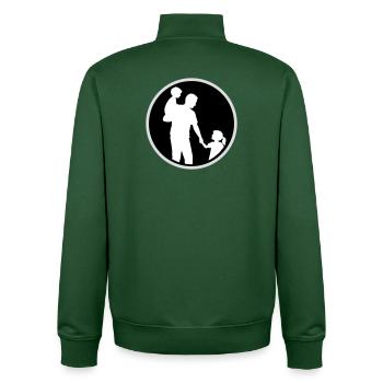 Vater Kind Silhouette Spazieren Familie Papa Liebe - Unisex Organic Zip Sweatshirt von Stanley/Stella - Flaschengrün - Hinten - AI Model Male 185 dark (185cm)