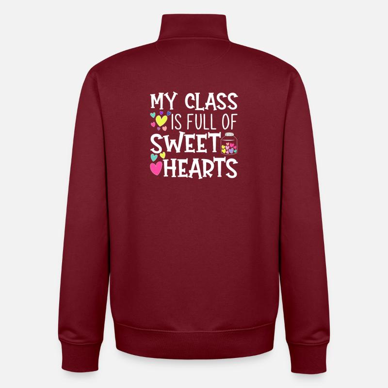 Lieblinge im Klassenzimmer - Unisex Organic Zip Sweatshirt von Stanley/Stella - Burgunderrot