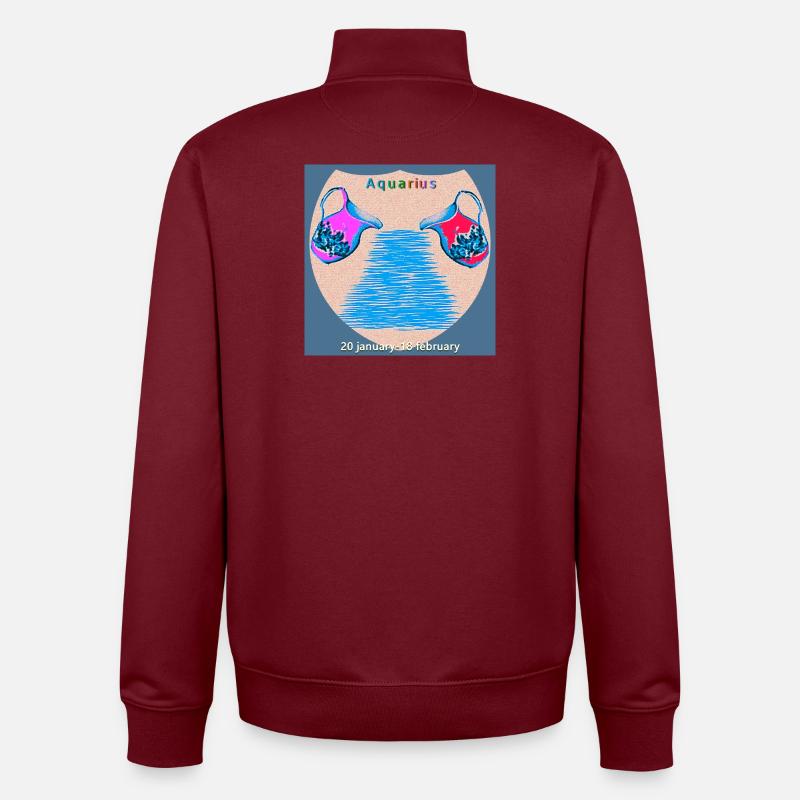 Wassermann - Unisex Organic Zip Sweatshirt von Stanley/Stella - Burgunderrot