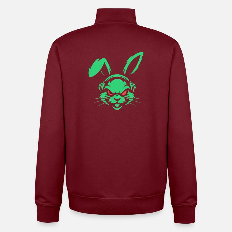 Neon  Beats - Unisex Organic Zip Sweatshirt by Stanley/Stella - burgundy