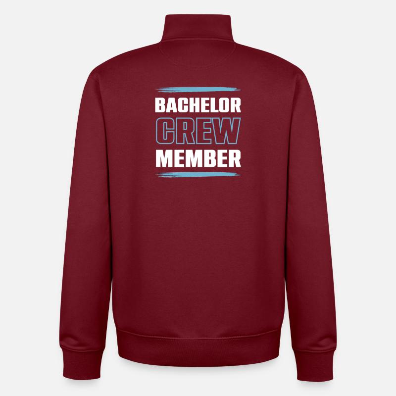 Bachelor Crew - Unisex Organic Zip Sweatshirt von Stanley/Stella - Burgunderrot