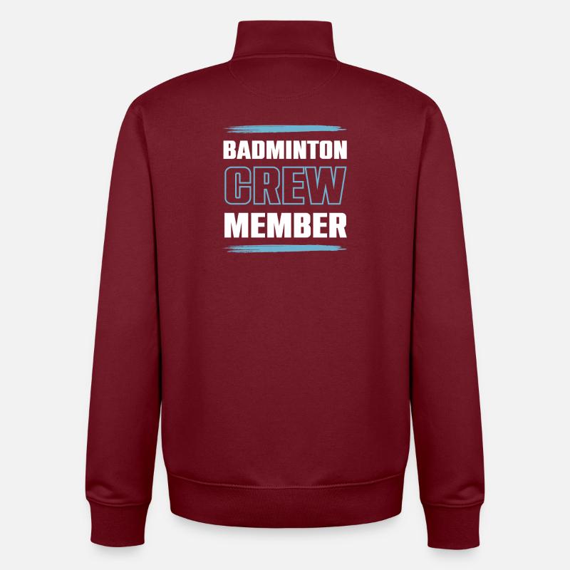 Badminton Crew - Unisex Organic Zip Sweatshirt by Stanley/Stella - burgundy