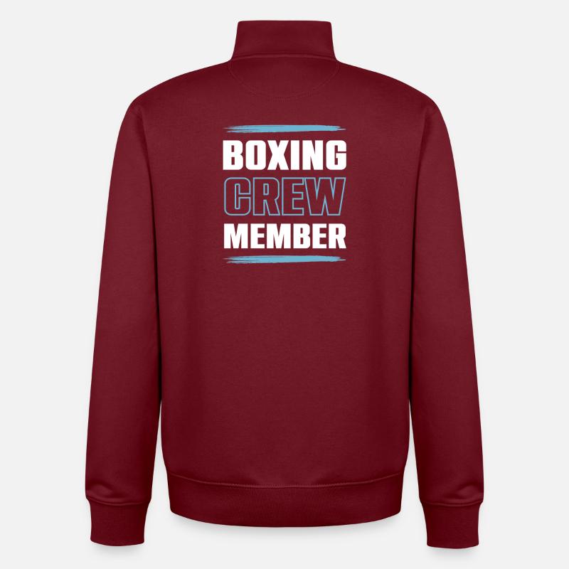 Boxing Crew - Unisex Organic Zip Sweatshirt von Stanley/Stella - Burgunderrot