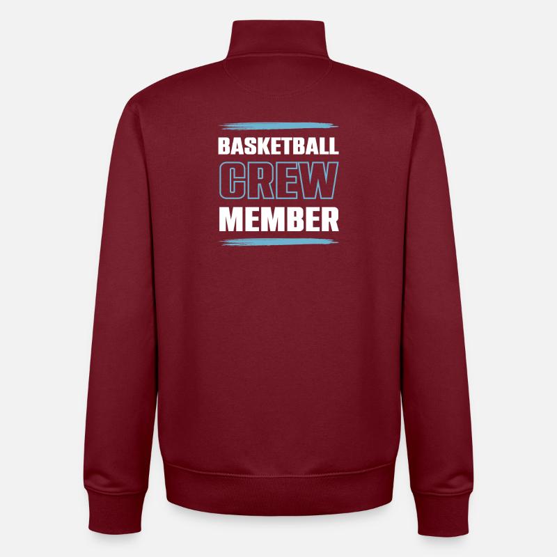 Bbq Crew - Unisex Organic Zip Sweatshirt by Stanley/Stella - burgundy
