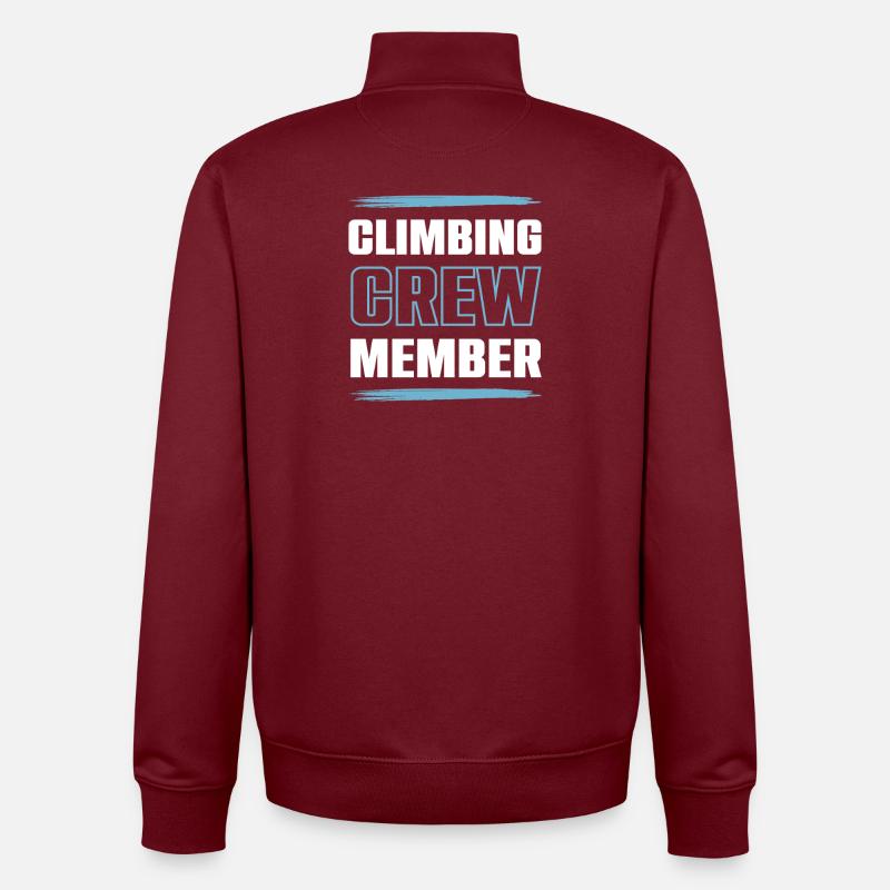 Climbing Crew - Unisex Organic Zip Sweatshirt by Stanley/Stella - burgundy