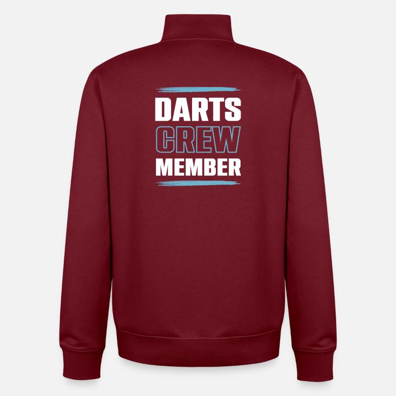Darts Crew - Unisex Organic Zip Sweatshirt by Stanley/Stella - burgundy